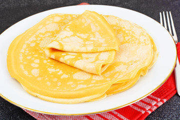 Tasty Pancakes Stack with Butter 