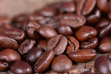 Black coffee beans