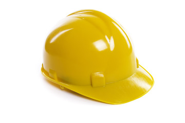 construction hard hat isolated on white
