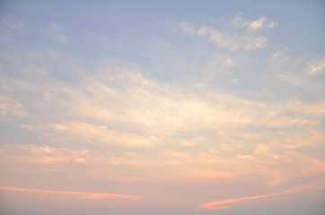 Sky, Bright Blue, Orange And Yellow Colors Sunset