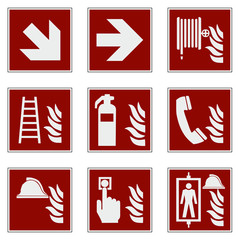Set Brandschutzzeichen DIN EN ISO 7010 