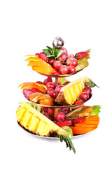 tiered bowl of fruit