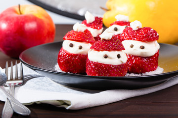 Festive New Year's strawberry dessert