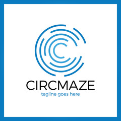 Circle Maze Logo - Letter C