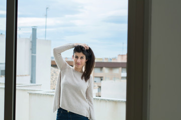 Fototapeta premium Portrait of a young beautiful woman
