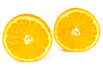 Fresh Tasty Vitamin Orange Isolated on White.