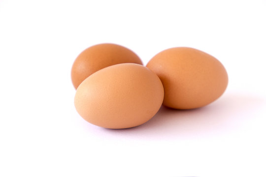 Three eggs isolated