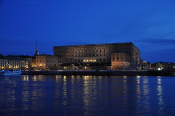 Fototapeta premium Stockholm bei Nacht