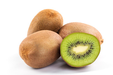 fruits on a white background.
