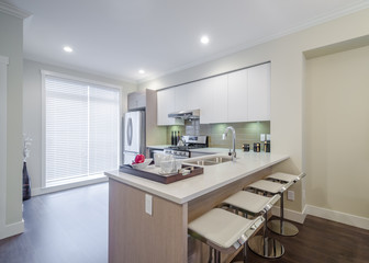 Modern kitchen in luxury house.