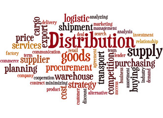 Distribution, word cloud concept 8