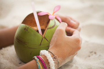 Coconut on the beach