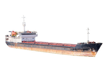 The image of cargo ships in the port of Sevastopol, Crimea