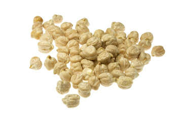Chickpeas on white