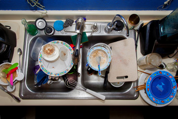 Dirty Dishes Full Sink