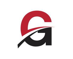 G red letter swoosh logo