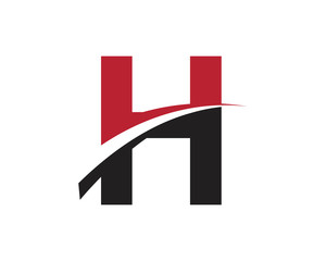 H red letter swoosh logo