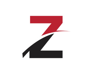 Z red letter swoosh logo