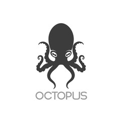 Octopus Symbol Icon or Logo Template.