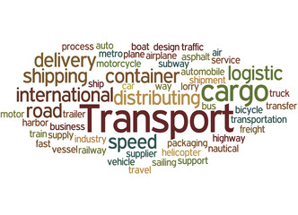 Fototapeta premium Transport, word cloud concept 3