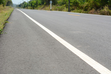 White lines on the road