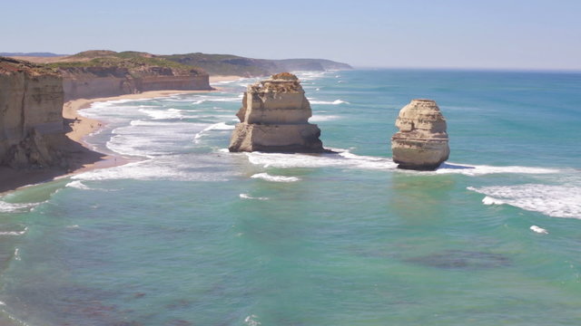 Rock formations at the Twelve Apostles in Australia