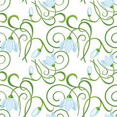 Seamless pattern with flowers