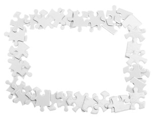 Puzzles frame, isolated on white