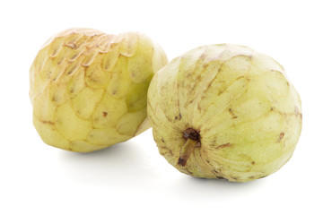Sugar Apple or Custard Apple on white background.