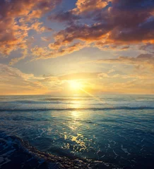 Papier Peint photo Lavable Eau Sunrise over ocean