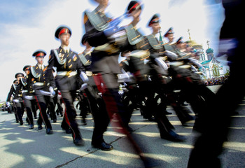military school cadets take part in the traditional ceremony, Russia