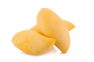 Yellow mango isolated on a white background