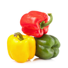 sweet pepper isolated on white background