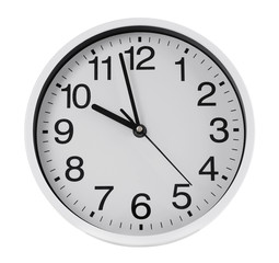 Fototapeta na wymiar Round wall clock, isolated on white