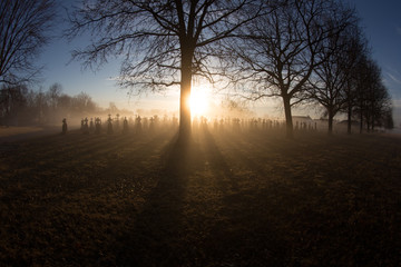 19th Century Cemetery at Sunrise