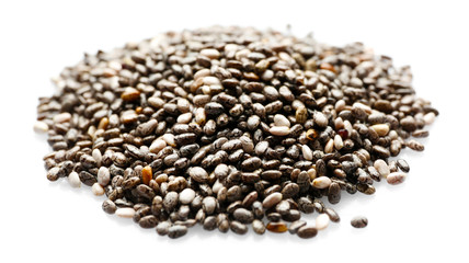 Chia seeds, isolated on white