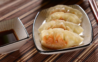Japanese gyoza dumplings