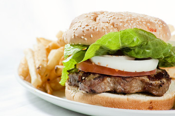burger on a bun