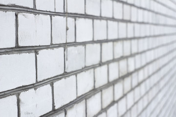 White misty brick wall for background