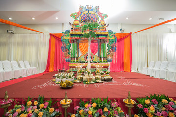 Manavarai at Ceylonese Indian Hindu wedding ceremony