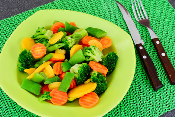 Steamed Vegetables Potatoes, Carrots, Corn, Green Beans, Onion