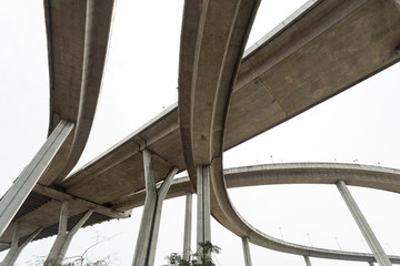 Curve of the expressway bridge