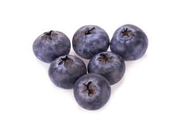 fresh blueberries isolated on white background