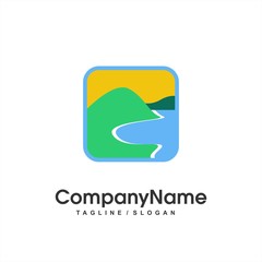 Landscaping logo icon Vector