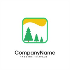 Landscaping logo icon Vector