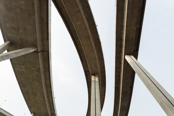 Curve of the expressway bridge