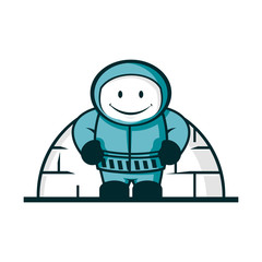 Igloo Cold Polar House Travel Cartoon Illustration