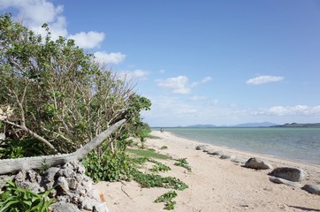 由布島のビーチ