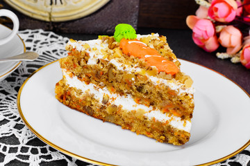 Baking Carrot Cake with Walnuts