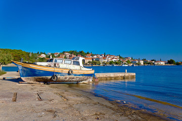 Fototapeta na wymiar Island of Ugljan old boat by the sea